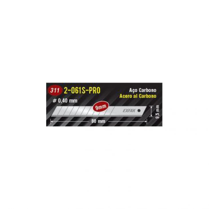LAMINA P/ CUTTER ACERO CARBONO PROFESIONAL 2-061 S-PRO 9mm