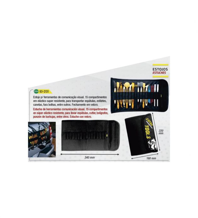 ESTUCHE DE CUTTER PROFISSIONAL VELCRO 63-2131